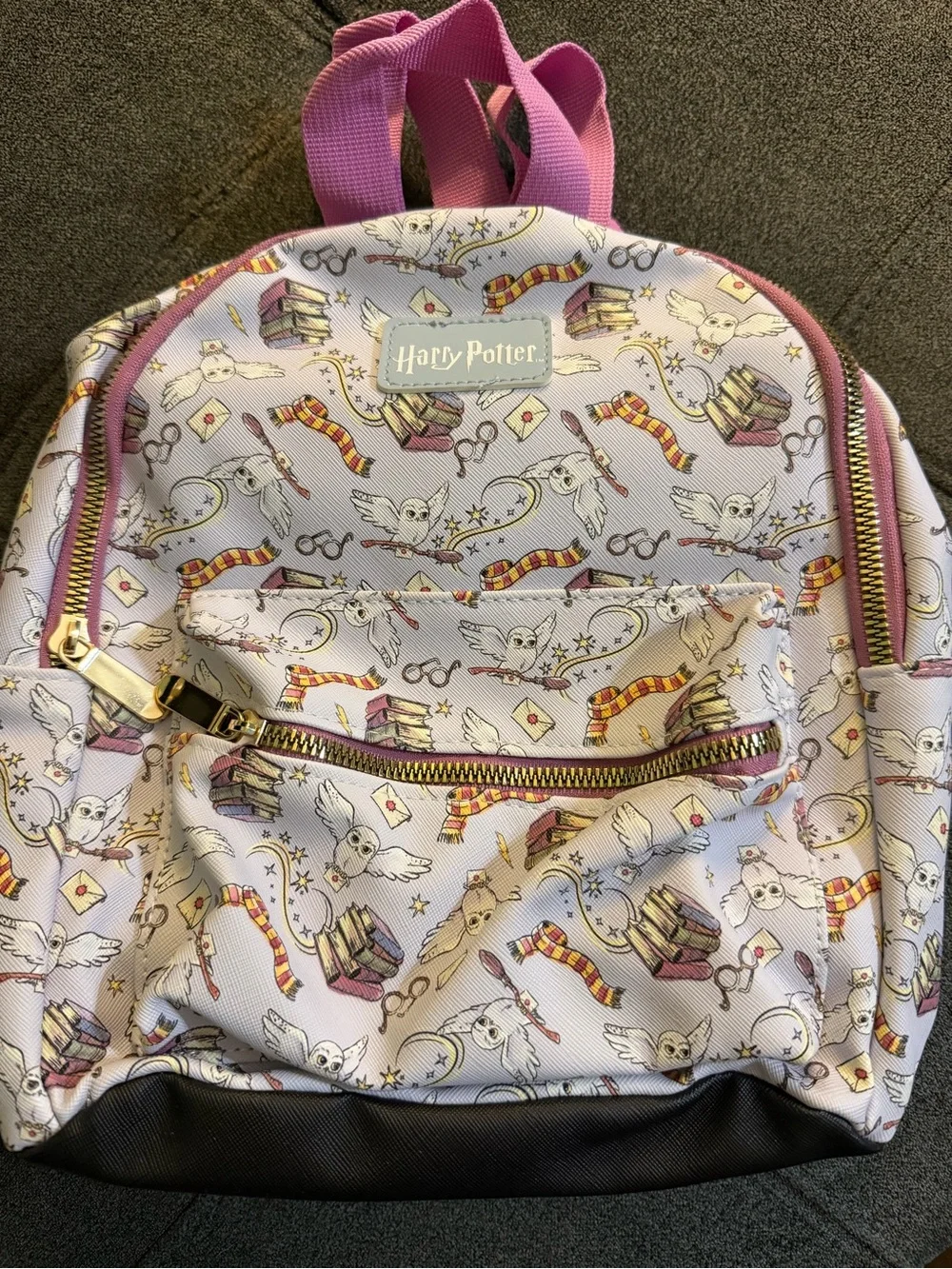 Warner Bros. Harry Potter Pink & White Patterned Kids Backpack